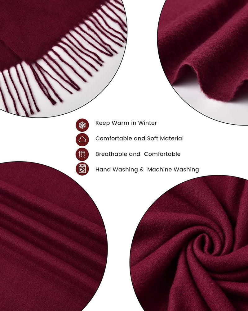 Premillow Scarfs for Women, Winter Scarf, Classic Pashmina Shawls and Wraps, Cashmere Feel Scarfs for Women, Long Scarves - Image 3